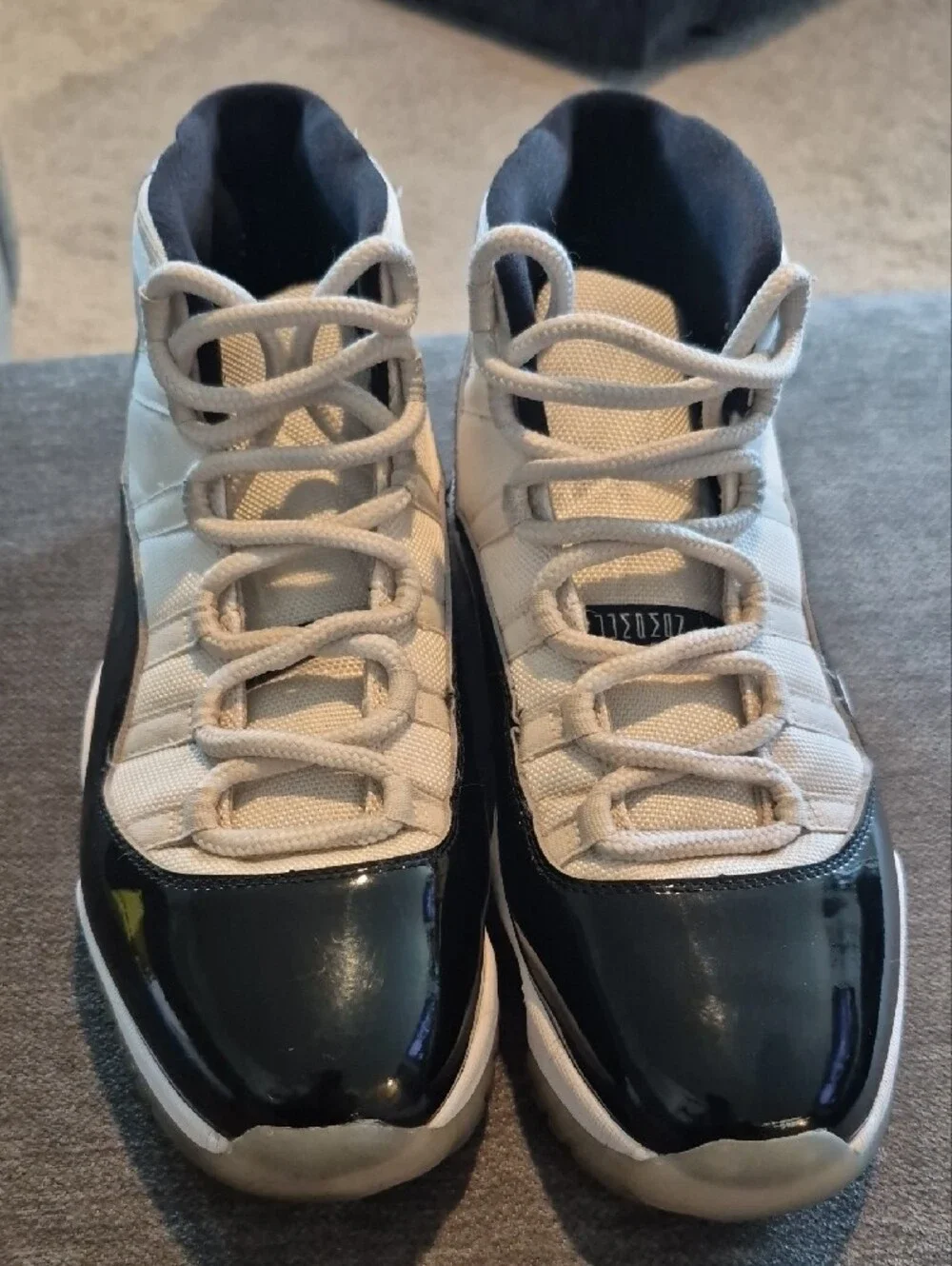 Jordan Retro 11 Concord Men’s  High-Top Sneakers in White & Black
